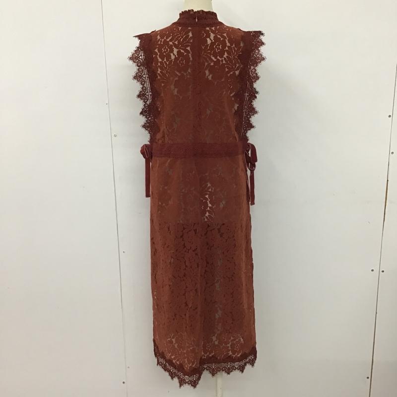 ムルーア MURUA ワンピース ロングスカート 011740400901-02 ワンピース ノースリーブワンピース フリルレースワンピース ロングワンピース サイドスリットワンピース FREE 花柄 えんじ / ワインレッド /  レディース USED 古着 中古 10099358