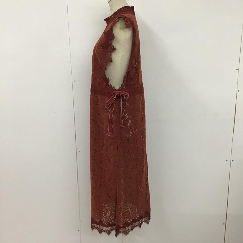 ムルーア MURUA ワンピース ロングスカート 011740400901-02 ワンピース ノースリーブワンピース フリルレースワンピース ロングワンピース サイドスリットワンピース FREE 花柄 えんじ / ワインレッド /  レディース USED 古着 中古 10099358