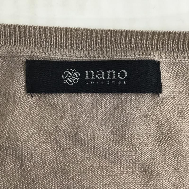 ナノユニバース nano・universe ニット、セーター 長袖 673-9222001 薄手 Vニット 長袖カットソー 長袖ニットカットソー 無地セーター FREE 無地 ベージュ / ベージュ /  レディース USED 古着 中古 10099373