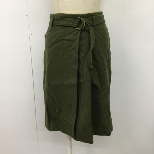 アルアバイル allureville スカート ひざ丈スカート 1 無地 カーキ / カーキ /  レディース USED 古着 中古 10099384