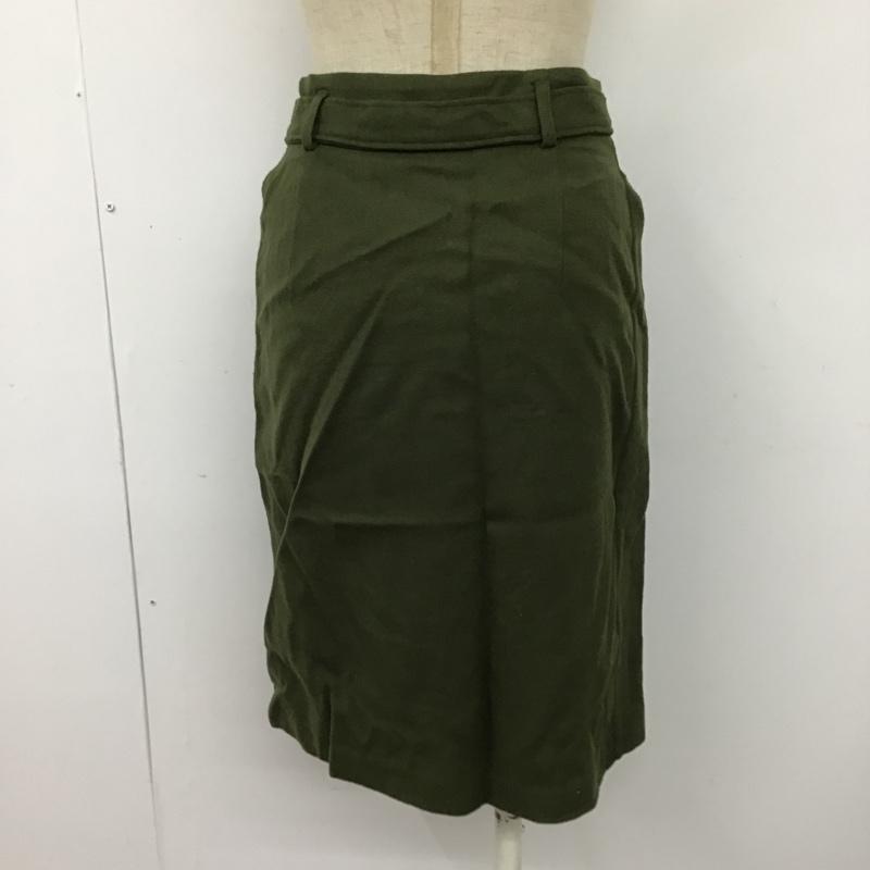 アルアバイル allureville スカート ひざ丈スカート 1 無地 カーキ / カーキ /  レディース USED 古着 中古 10099384