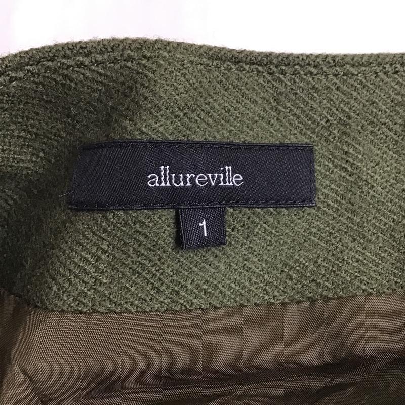 アルアバイル allureville スカート ひざ丈スカート 1 無地 カーキ / カーキ /  レディース USED 古着 中古 10099384