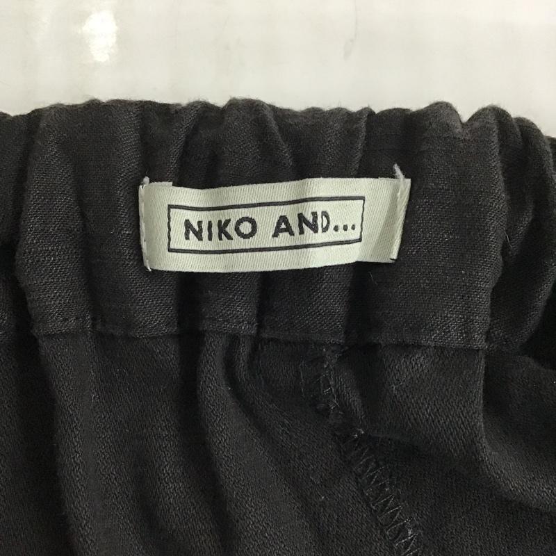 ニコアンド niko and... ボトムス ボトムス ワイドパンツ カジュアルパンツ ストレートパンツ フレアパンツ 無地 黒 / ブラック /  レディース USED 古着 中古 10099415