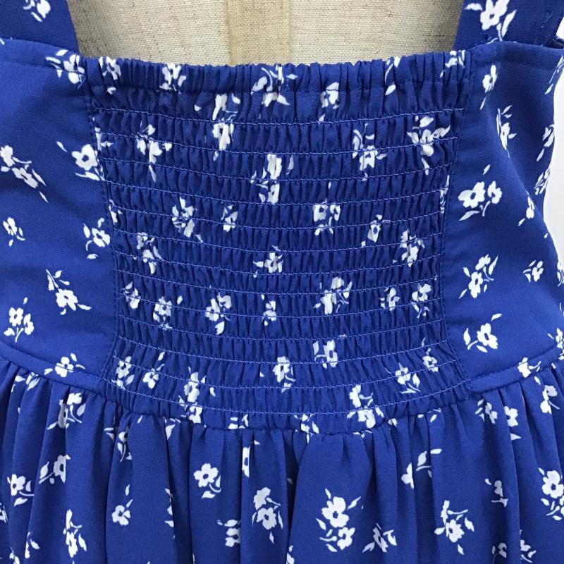 ローリーズファーム LOWRYS FARM ワンピース ロングスカート LF718010TK ロングスカートワンピース 花柄 ハイウエストワンピース オールインワン M 総柄 X 花柄 青 / ブルー /  レディース USED 古着 中古 10099417