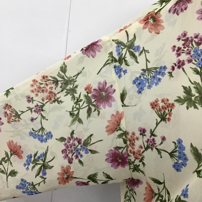 ローリーズファーム LOWRYS FARM ワンピース ロングスカート LF717003TK 花柄透けワンピース シースルーロングワンピース 五分丈 前開ワンピース L 総柄 X 花柄 マルチカラー / マルチカラー /  レディース USED 古着 中古 10099420