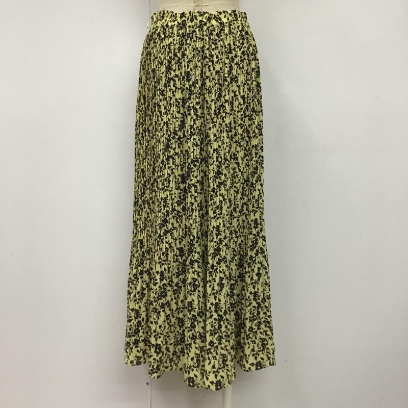 アズールバイマウジー AZUL BY MOUSSY スカート ロングスカート 250DSS31-077B ブーケフラワープリーツスカート ロングスカート フレアスカート カジュアルスカート M 総柄 X 花柄 黒 / ブラック / X 黄 / イエロー /  レディース USED 古着 中古 10099435