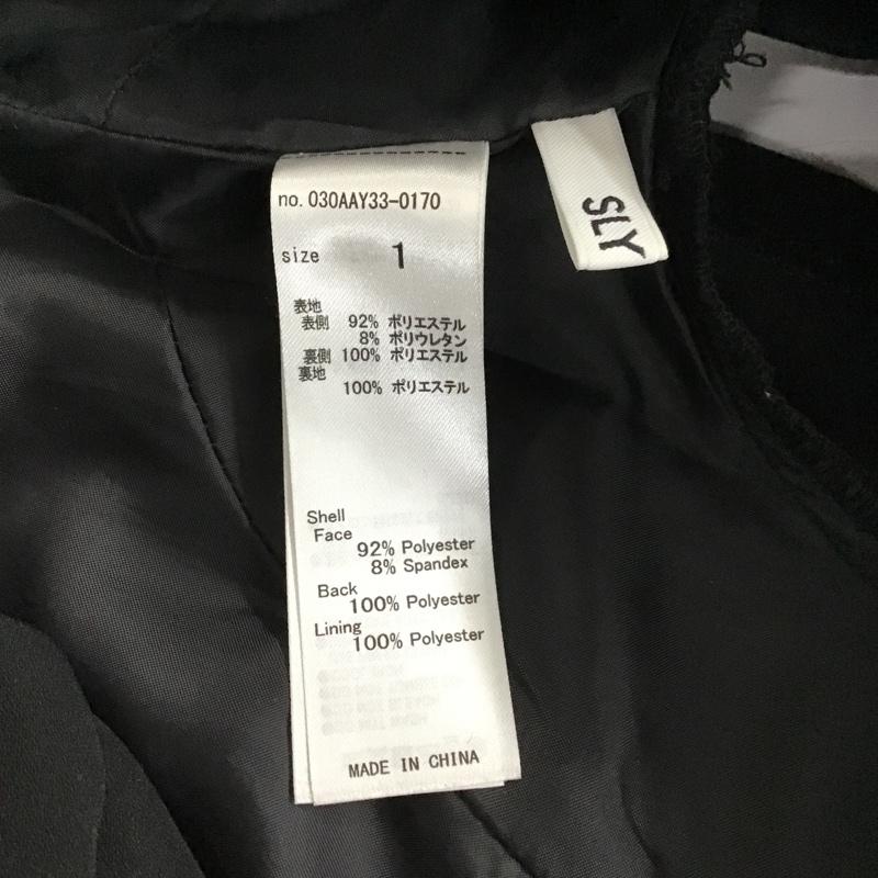 スライ SLY ワンピース ミニスカート 1 無地 黒 / ブラック /  レディース USED 古着 中古 10099437