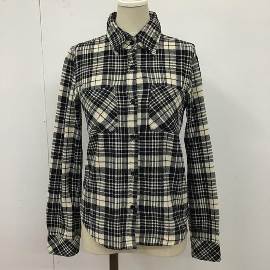 マウジー MOUSSY シャツ、ブラウス 長袖 0102AA30-6570 胸ポケット 1 チェック 黒 / ブラック / X アイボリー / アイボリー /  レディース USED 古着 中古 10099466
