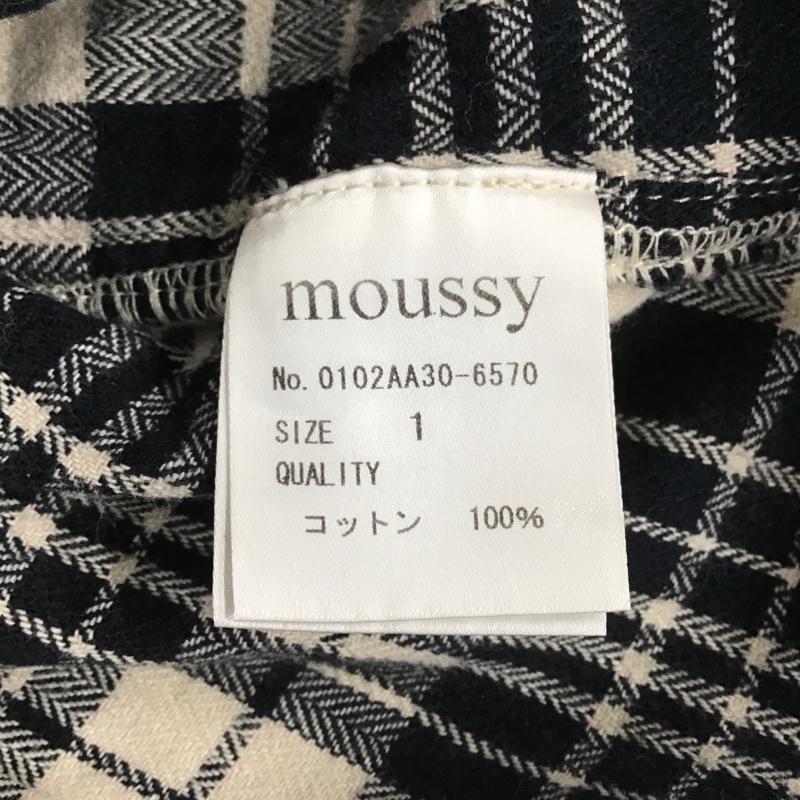 マウジー MOUSSY シャツ、ブラウス 長袖 0102AA30-6570 胸ポケット 1 チェック 黒 / ブラック / X アイボリー / アイボリー /  レディース USED 古着 中古 10099466