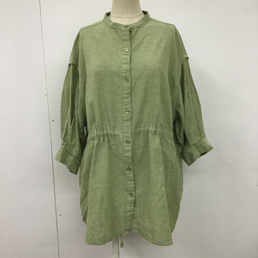 カスタネ Kastane シャツ、ブラウス 七分袖 20SS-IN-110 バンドカラー FREE 無地 薄緑 / ライトグリーン /  レディース USED 古着 中古 10099468