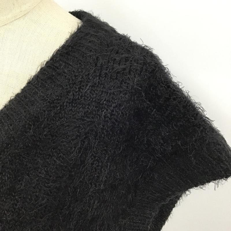 ヘザー Heather ニット、セーター 半袖 HE060506EM ショートニットベスト FREE 無地 黒 / ブラック /  レディース USED 古着 中古 10099471