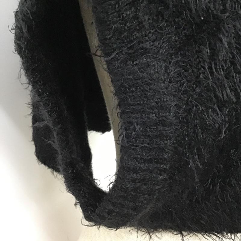 ヘザー Heather ニット、セーター 半袖 HE060506EM ショートニットベスト FREE 無地 黒 / ブラック /  レディース USED 古着 中古 10099471