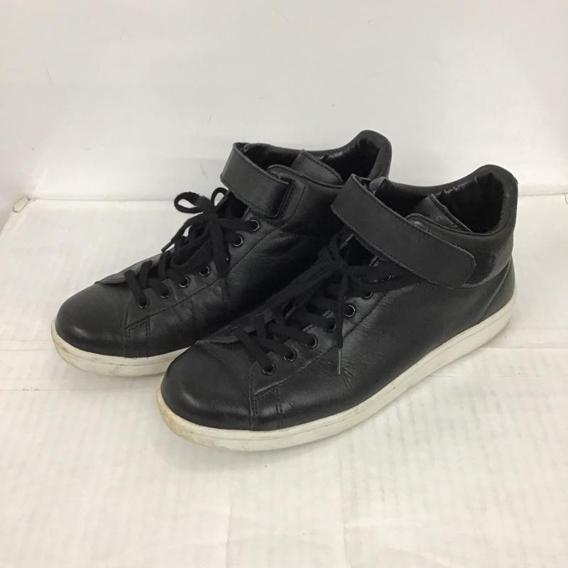 フレッドペリー FRED PERRY スニーカー スニーカー F-19739 レザー ミドルカット UK7 ワンポイント 黒 / ブラック /  メンズ USED 古着 中古 10099474