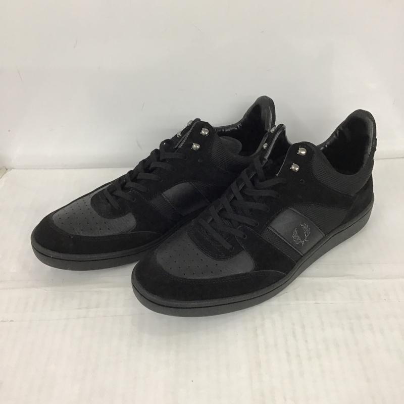 フレッドペリー FRED PERRY スニーカー スニーカー F-29616 UK7 ワンポイント 黒 / ブラック /  メンズ USED 古着 中古 10099475