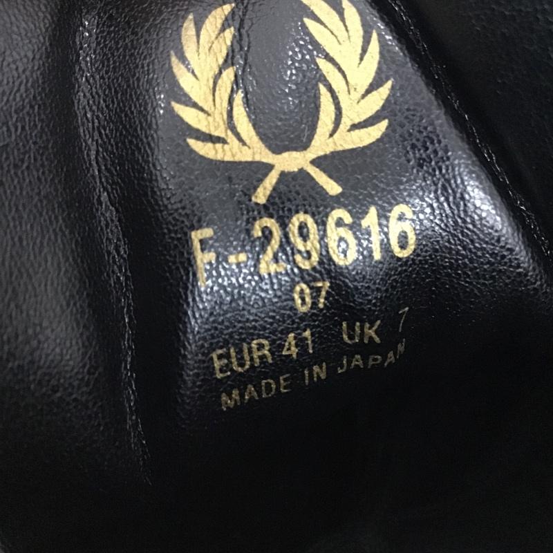 フレッドペリー FRED PERRY スニーカー スニーカー F-29616 UK7 ワンポイント 黒 / ブラック /  メンズ USED 古着 中古 10099475