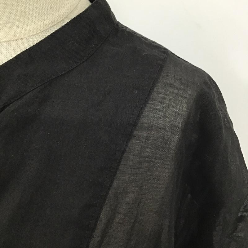 ジーナシス JEANASIS カットソー 半袖 JS063432CF リネンカフタンプルオーバーシャツ FREE 無地 黒 / ブラック /  レディース USED 古着 中古 10099485