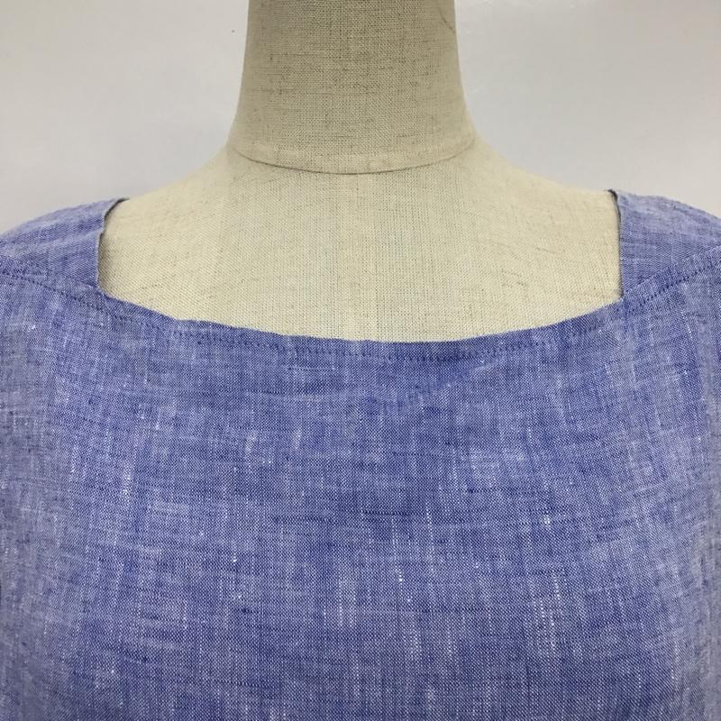エルエルビーン L.L.Bean カットソー 七分袖 502108 リネン M 無地 水色 / ライトブルー /  レディース USED 古着 中古 10099490