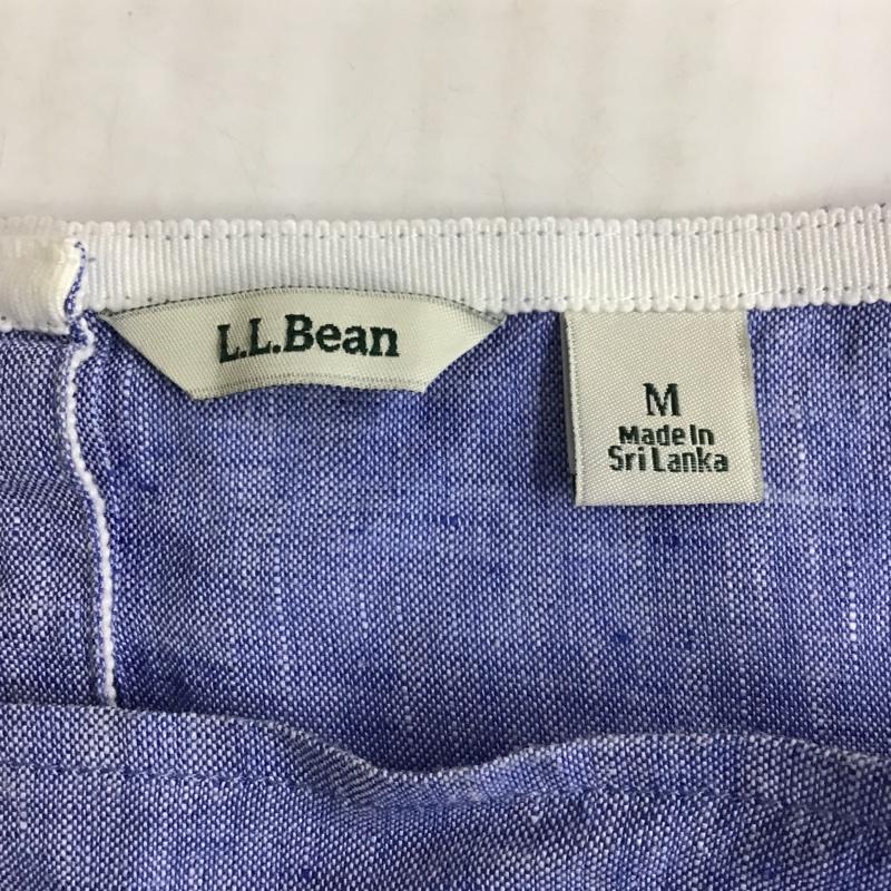 エルエルビーン L.L.Bean カットソー 七分袖 502108 リネン M 無地 水色 / ライトブルー /  レディース USED 古着 中古 10099490