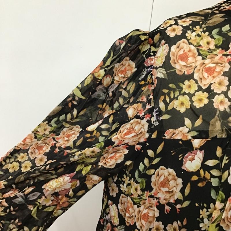 ザラ ZARA カットソー 長袖 4043 272 800 シアー M 花柄 マルチカラー / マルチカラー /  レディース USED 古着 中古 10099503