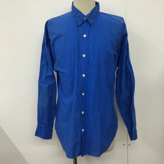 ノスタ nosta シャツ、ブラウス 長袖 長袖シャツ カジュアルシャツ 無地 カラーシャツ ラグラン 3 無地 青 / ブルー /  メンズ USED 古着 中古 10099521