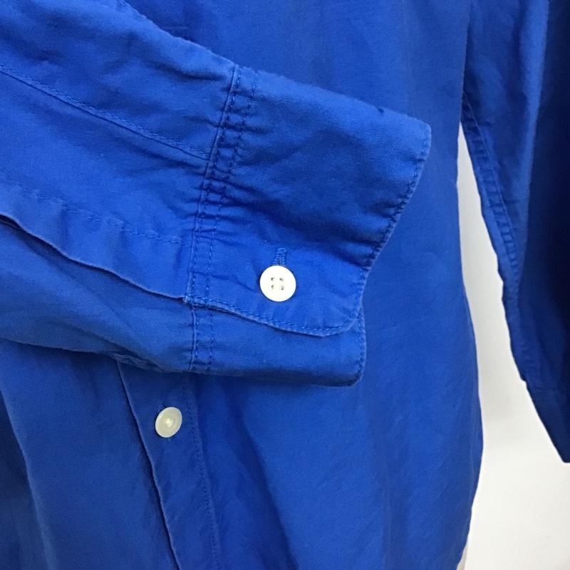 ノスタ nosta シャツ、ブラウス 長袖 長袖シャツ カジュアルシャツ 無地 カラーシャツ ラグラン 3 無地 青 / ブルー /  メンズ USED 古着 中古 10099521