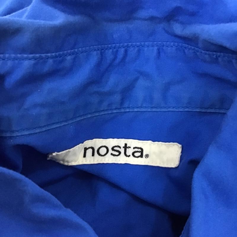 ノスタ nosta シャツ、ブラウス 長袖 長袖シャツ カジュアルシャツ 無地 カラーシャツ ラグラン 3 無地 青 / ブルー /  メンズ USED 古着 中古 10099521