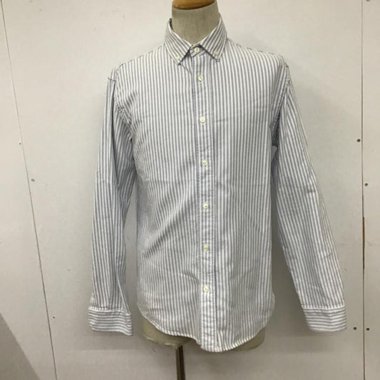 ザラ ZARA シャツ、ブラウス 長袖 長袖シャツ カジュアルシャツ カラーシャツ ボタンダウンシャツ ストライプシャツ M ストライプ 白 / ホワイト / X 水色 / ライトブルー /  メンズ USED 古着 中古 10099524
