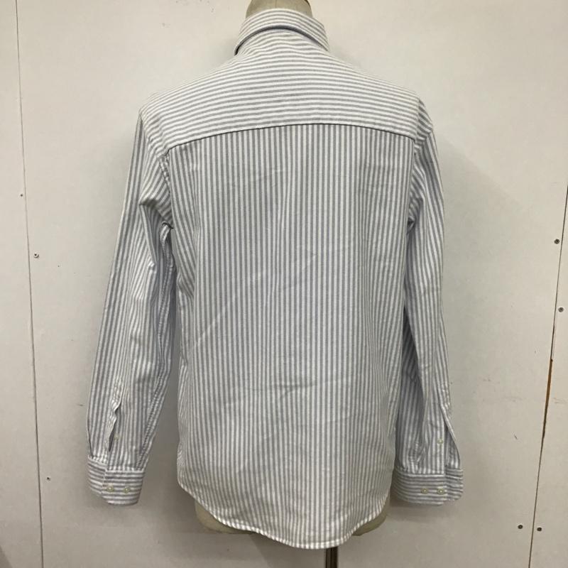 ザラ ZARA シャツ、ブラウス 長袖 長袖シャツ カジュアルシャツ カラーシャツ ボタンダウンシャツ ストライプシャツ M ストライプ 白 / ホワイト / X 水色 / ライトブルー /  メンズ USED 古着 中古 10099524