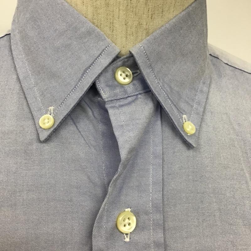 ラルフローレン RALPHLAUREN シャツ、ブラウス 半袖 半そでシャツ カジュアルシャツ ボタンダウンシャツ カラーシャツ L ロゴ、文字 X 刺繍 水色 / ライトブルー /  メンズ USED 古着 中古 10099525