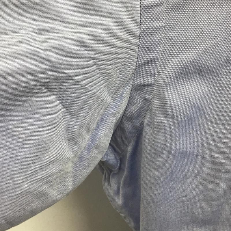 ラルフローレン RALPHLAUREN シャツ、ブラウス 半袖 半そでシャツ カジュアルシャツ ボタンダウンシャツ カラーシャツ L ロゴ、文字 X 刺繍 水色 / ライトブルー /  メンズ USED 古着 中古 10099525