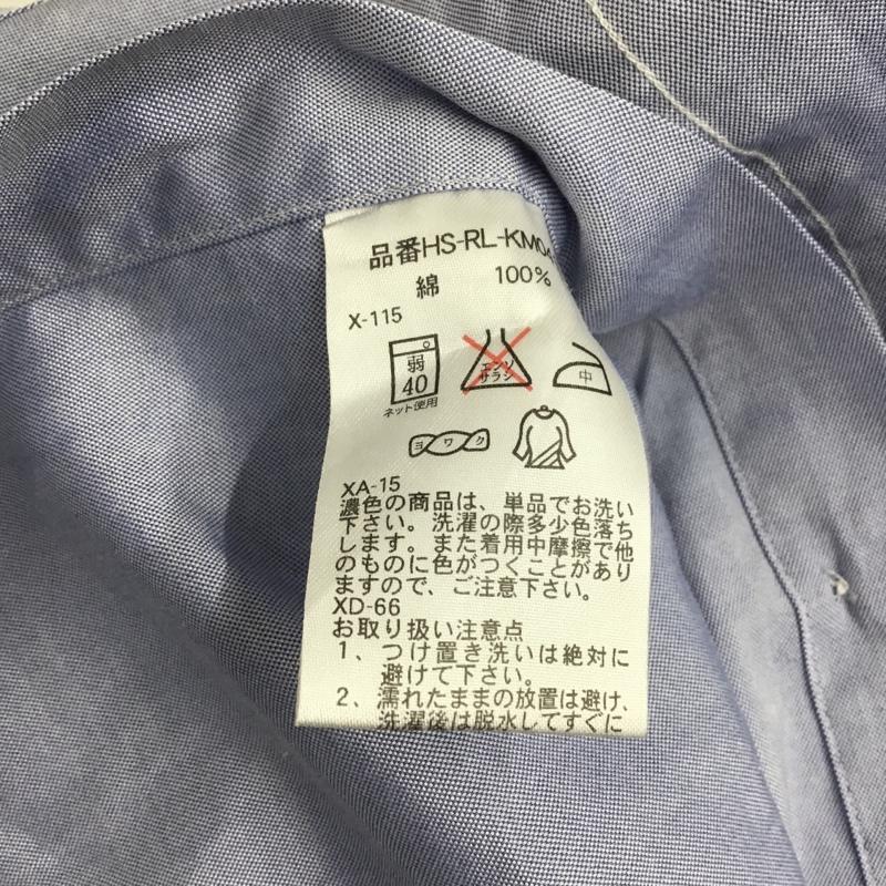ラルフローレン RALPHLAUREN シャツ、ブラウス 半袖 半そでシャツ カジュアルシャツ ボタンダウンシャツ カラーシャツ L ロゴ、文字 X 刺繍 水色 / ライトブルー /  メンズ USED 古着 中古 10099525