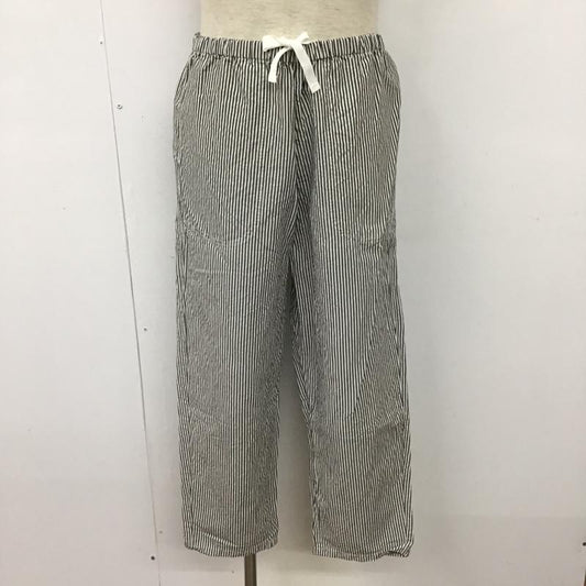 ダントン Danton ボトムス ボトムス JD-2540LHP コットンリネンウェザーイージーパンツ ヒッコリーパンツ ストライプパンツ カジュアルパンツ 38 ストライプ 白 / ホワイト / X 黒 / ブラック /  メンズ USED 古着 中古 10099537