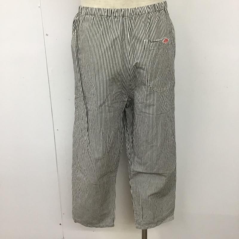 ダントン Danton ボトムス ボトムス JD-2540LHP コットンリネンウェザーイージーパンツ ヒッコリーパンツ ストライプパンツ カジュアルパンツ 38 ストライプ 白 / ホワイト / X 黒 / ブラック /  メンズ USED 古着 中古 10099537