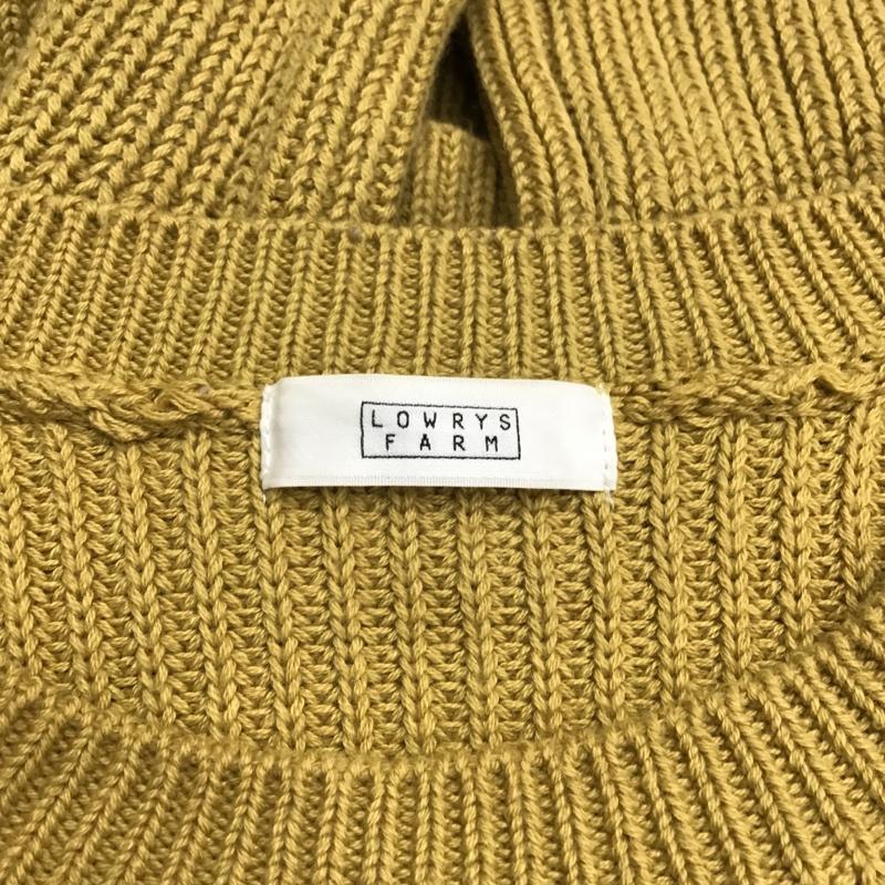ローリーズファーム LOWRYS FARM ニット、セーター 長袖 長袖ニットカットソー セーター クルーネックカットソー リブニットカットソー フレアニット FREE 無地 マスタード / マスタード /  レディース USED 古着 中古 10099597