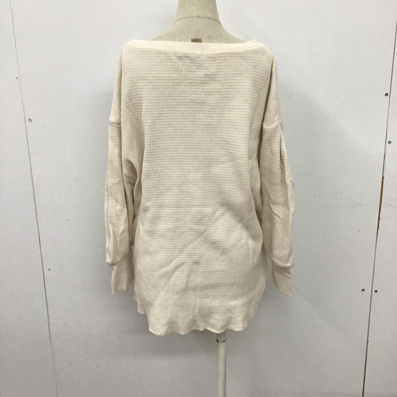 ジーナシス JEANASIS カットソー 長袖 JS062748SB ヘムラウンドカットソー FREE 無地 アイボリー / アイボリー /  レディース USED 古着 中古 10099601