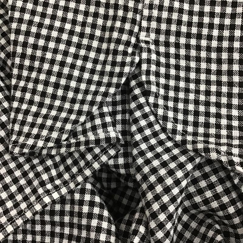 スタディオクリップ studio CLIP カットソー 半袖 SC214039-1 シングルガーゼアソートフリル襟ブラウス 3WAY 前後着 LL チェック 白 / ホワイト / X 黒 / ブラック /  レディース USED 古着 中古 10099606