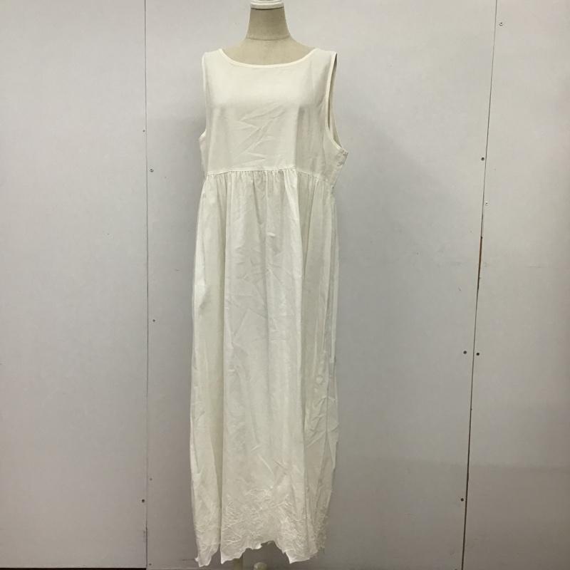 スタディオクリップ studio CLIP ワンピース ロングスカート RM228002-1 ノースリーブ 裾レース FREE 刺繍 白 / ホワイト /  レディース USED 古着 中古 10099607