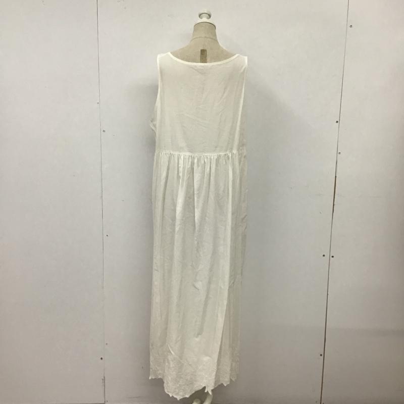 スタディオクリップ studio CLIP ワンピース ロングスカート RM228002-1 ノースリーブ 裾レース FREE 刺繍 白 / ホワイト /  レディース USED 古着 中古 10099607