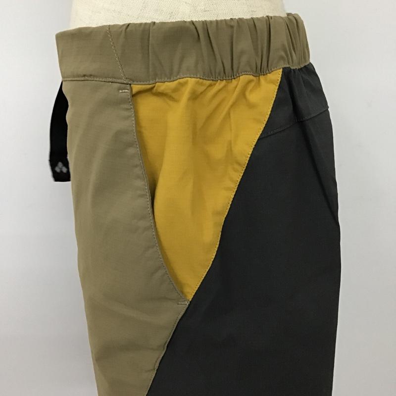 モンベル mont-bell パンツ ショートパンツ 1105580 キャニオンショーツ M ロゴ、文字 ベージュ / ベージュ / X チャコールグレー / チャコールグレー / X マスタード / マスタード /  レディース USED 古着 中古 10099664