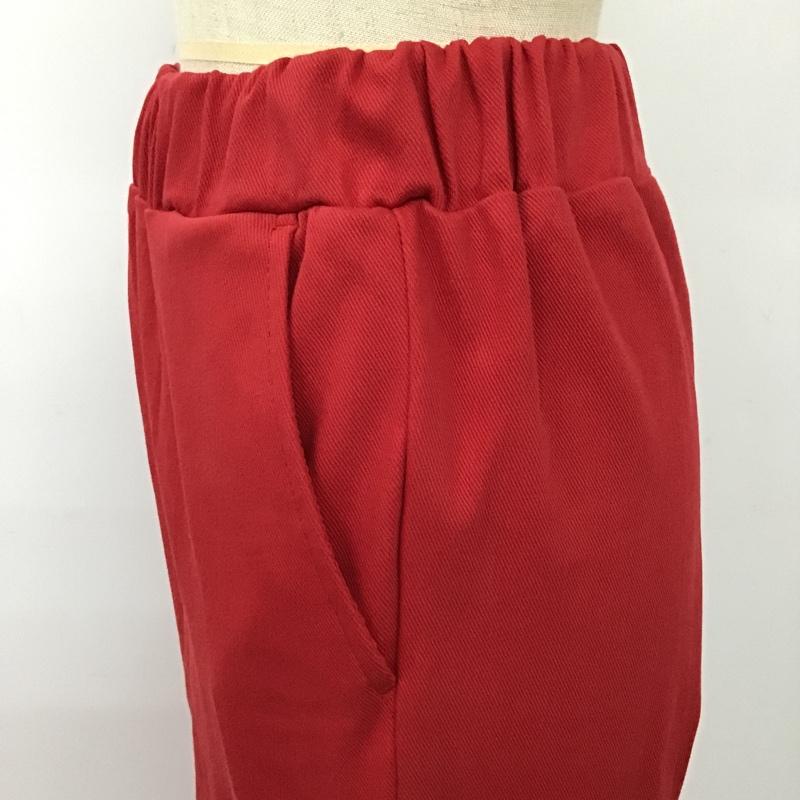 ニコアンド niko and... ボトムス ボトムス NKN23528AD マルチストレッチスリットパンツ タグ付き セルフカット M 無地 赤 / レッド /  レディース USED 古着 中古 10099665