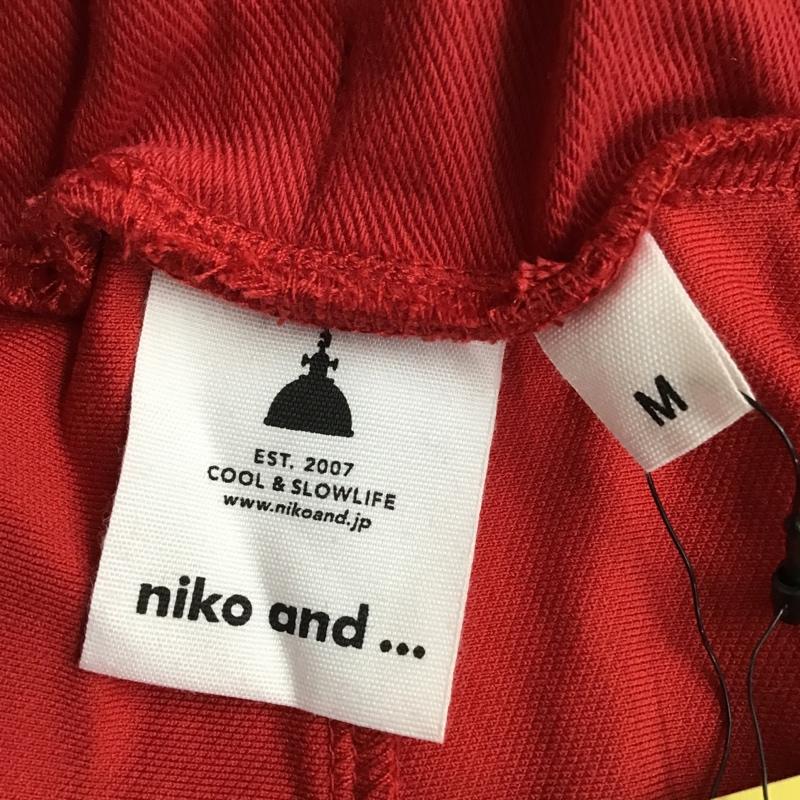 ニコアンド niko and... ボトムス ボトムス NKN23528AD マルチストレッチスリットパンツ タグ付き セルフカット M 無地 赤 / レッド /  レディース USED 古着 中古 10099665