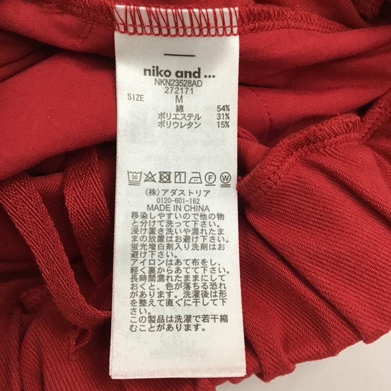 ニコアンド niko and... ボトムス ボトムス NKN23528AD マルチストレッチスリットパンツ タグ付き セルフカット M 無地 赤 / レッド /  レディース USED 古着 中古 10099665