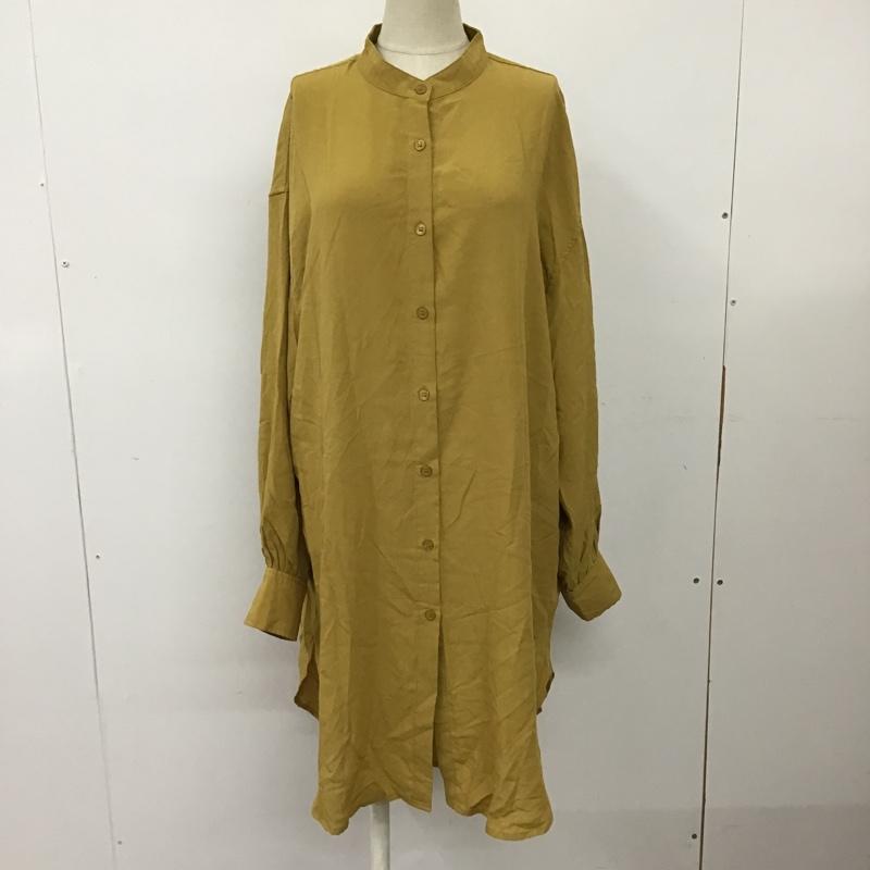 ローリーズファーム LOWRYS FARM シャツ、ブラウス 長袖 LF620003AD バンドカラールーズシャツ FREE 無地 マスタード / マスタード /  レディース USED 古着 中古 10099671