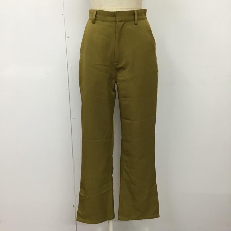 エモダ EMODA ボトムス ボトムス 122040742401-01 裾スリットパンツ FREE 無地 マスタード / マスタード /  レディース USED 古着 中古 10099676