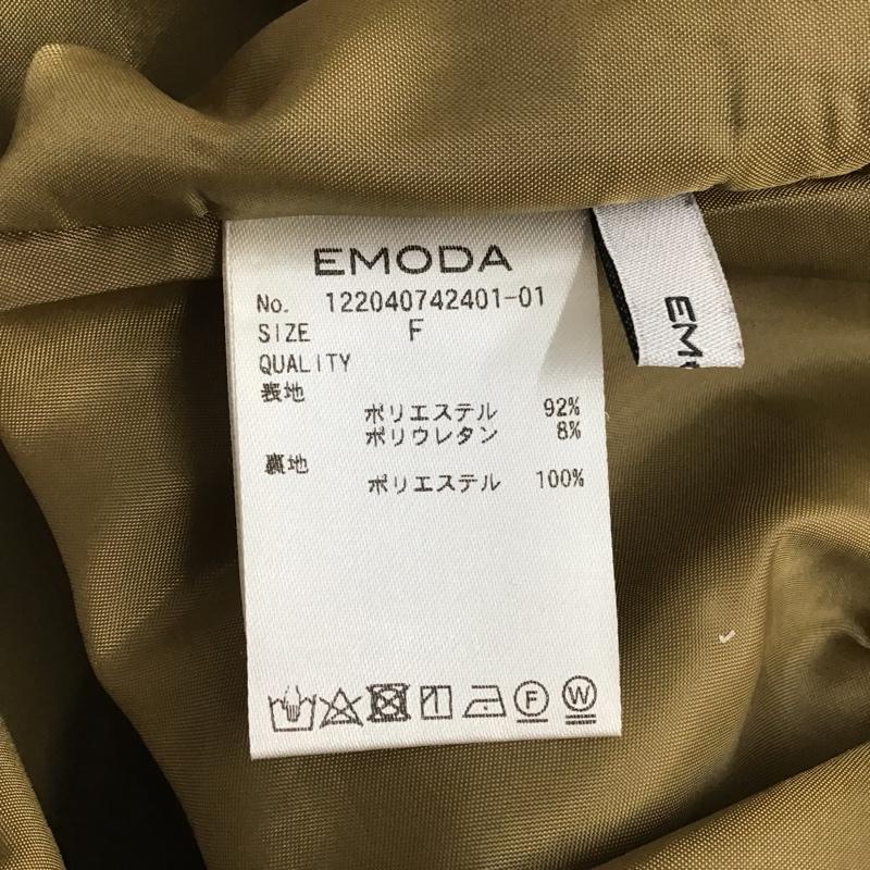 エモダ EMODA ボトムス ボトムス 122040742401-01 裾スリットパンツ FREE 無地 マスタード / マスタード /  レディース USED 古着 中古 10099676