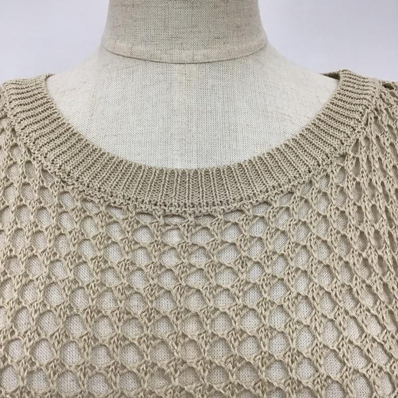 ローリーズファーム LOWRYS FARM カットソー 半袖 LF622130TS 透かし編み FREE 無地 ベージュ / ベージュ /  レディース USED 古着 中古 10099678