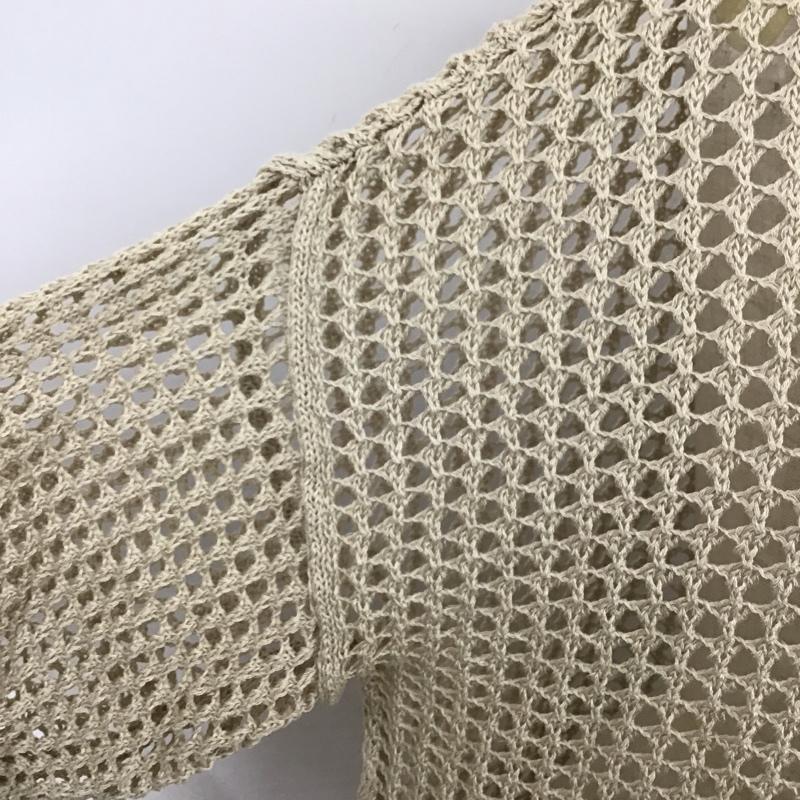 ローリーズファーム LOWRYS FARM カットソー 半袖 LF622130TS 透かし編み FREE 無地 ベージュ / ベージュ /  レディース USED 古着 中古 10099678