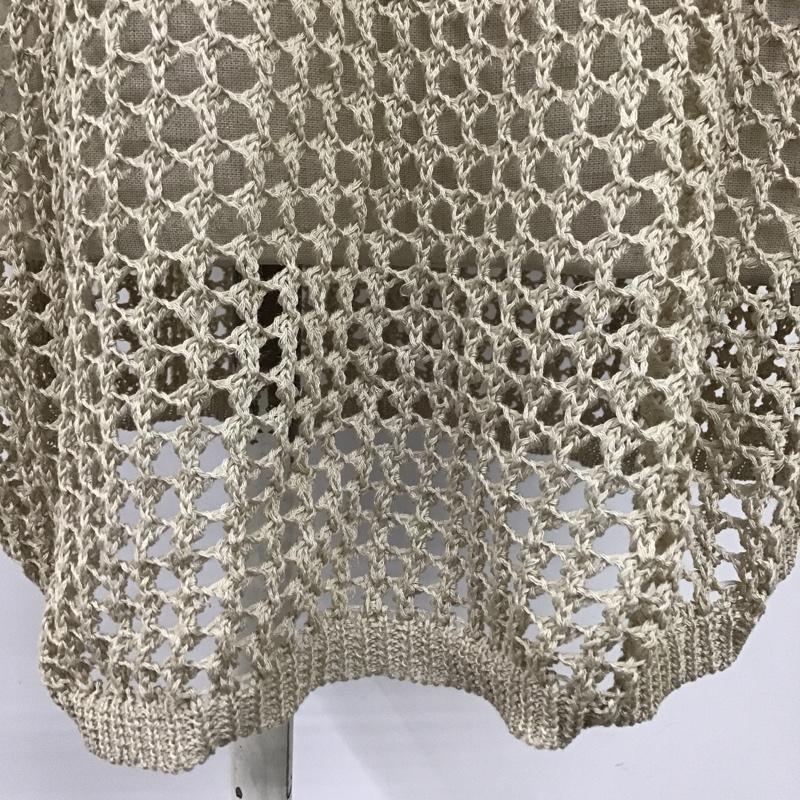 ローリーズファーム LOWRYS FARM カットソー 半袖 LF622130TS 透かし編み FREE 無地 ベージュ / ベージュ /  レディース USED 古着 中古 10099678