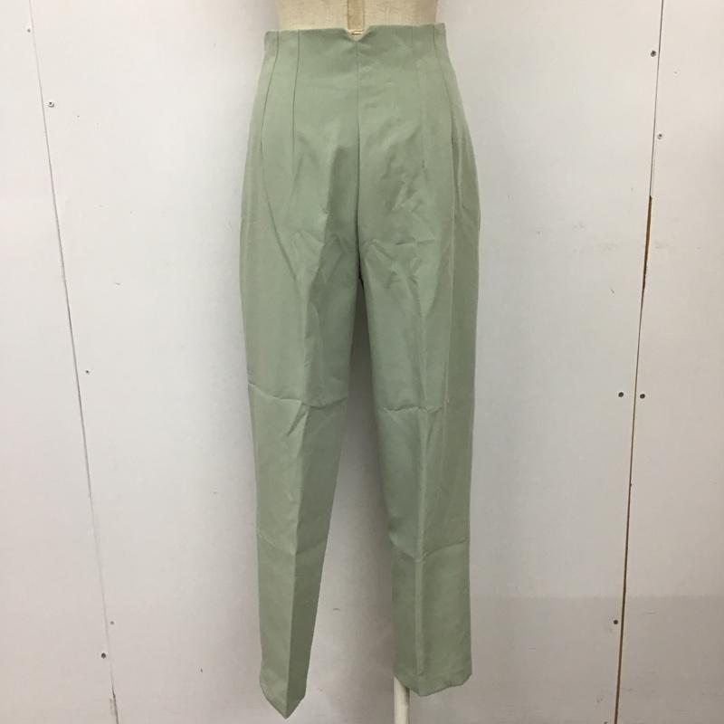 ザラ ZARA ボトムス ボトムス 7901 532 537 ハイウエストパンツ S 無地 薄緑 / ライトグリーン /  レディース USED 古着 中古 10099681