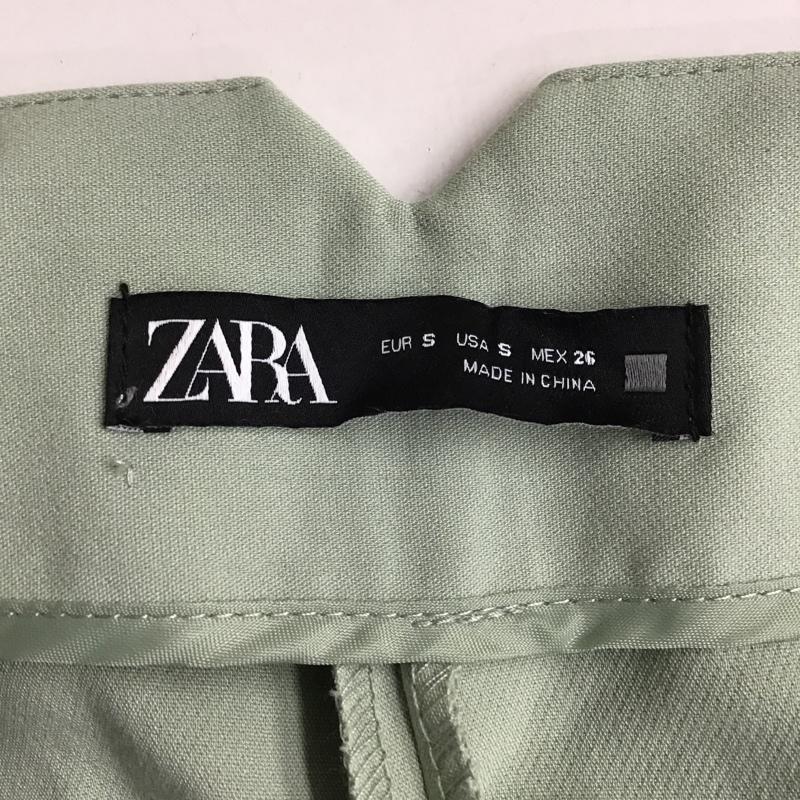 ザラ ZARA ボトムス ボトムス 7901 532 537 ハイウエストパンツ S 無地 薄緑 / ライトグリーン /  レディース USED 古着 中古 10099681